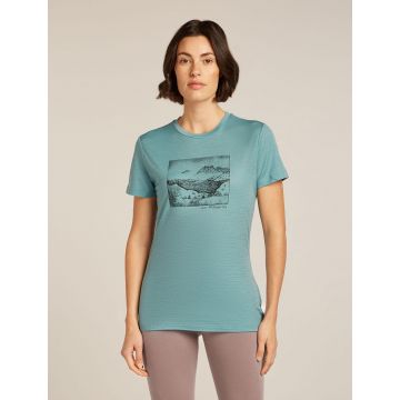 Icebreaker W Merino 150 Tech Lite SS Lite Tee Lake View