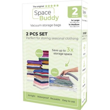 Space Buddy Vacuum Storage Bags - 2 pcs set