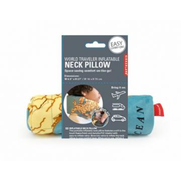 Inflatable Map Neck Pillow