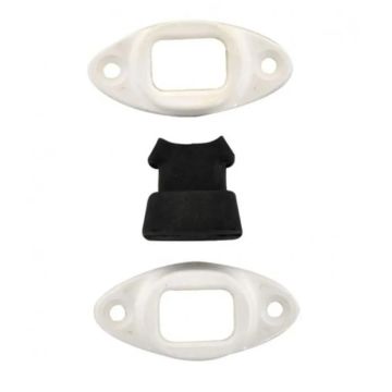 Deurvanger Kunststof Wit 3 Dlg