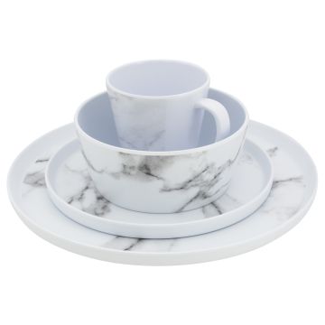 Eurotrail Marble Melamine Servies 16 Delig