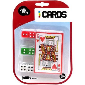 JollyPlay kaartspel met 6 dobbelstenen