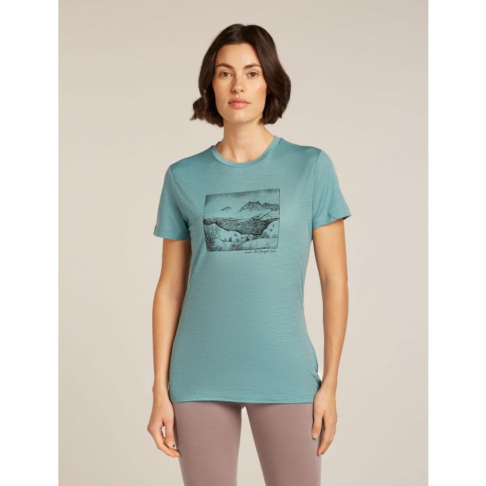 Icebreaker W Merino 150 Tech Lite SS Lite Tee Lake View main product photo