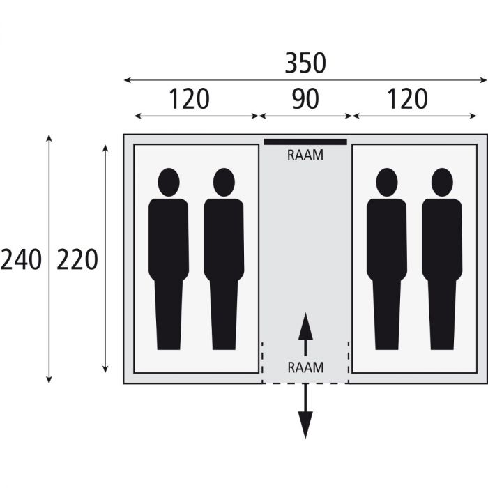 Bardani Vis-A-Vis Tent Amigo 350 RSTC