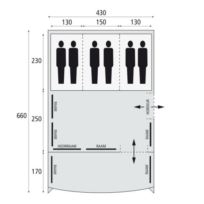 Safarica Tunneltent Pacific Reef 430 TC