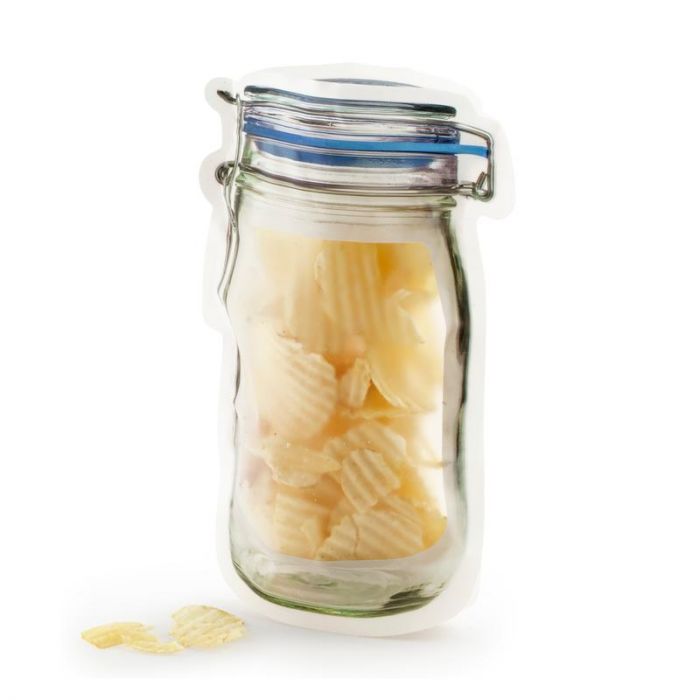 Zipper Mason Jar Bag Large