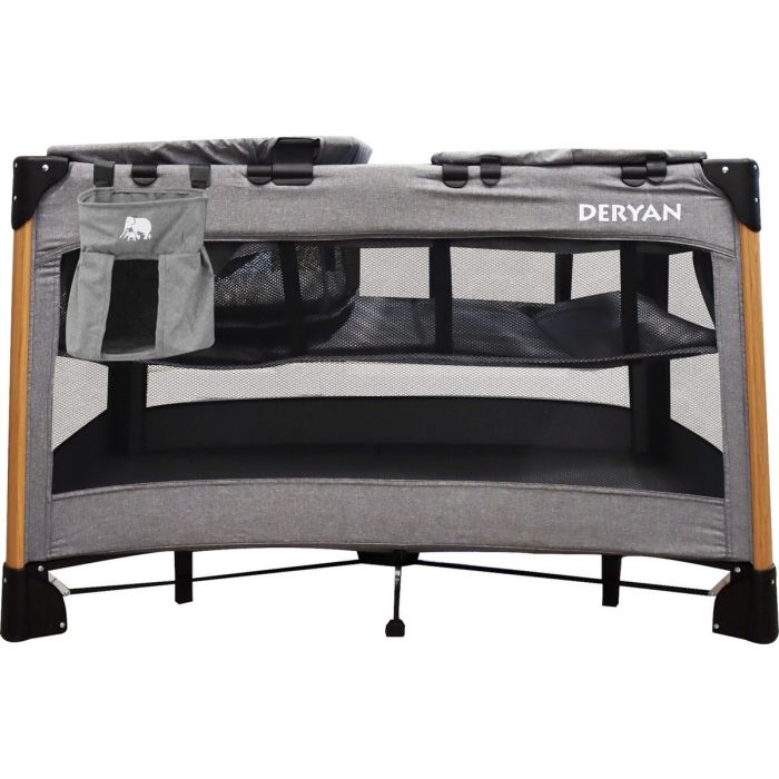 Deryan Fast folding playpen grey with accessories