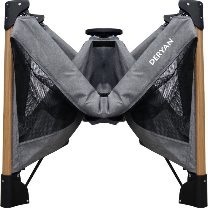 Deryan Fast folding playpen grey with accessories
