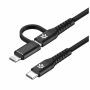 Celly Oplaadkabel USB-C naar USB-C + Lightning t