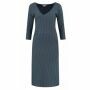 Blue Loop Denimcel Stripe Wrap Dress